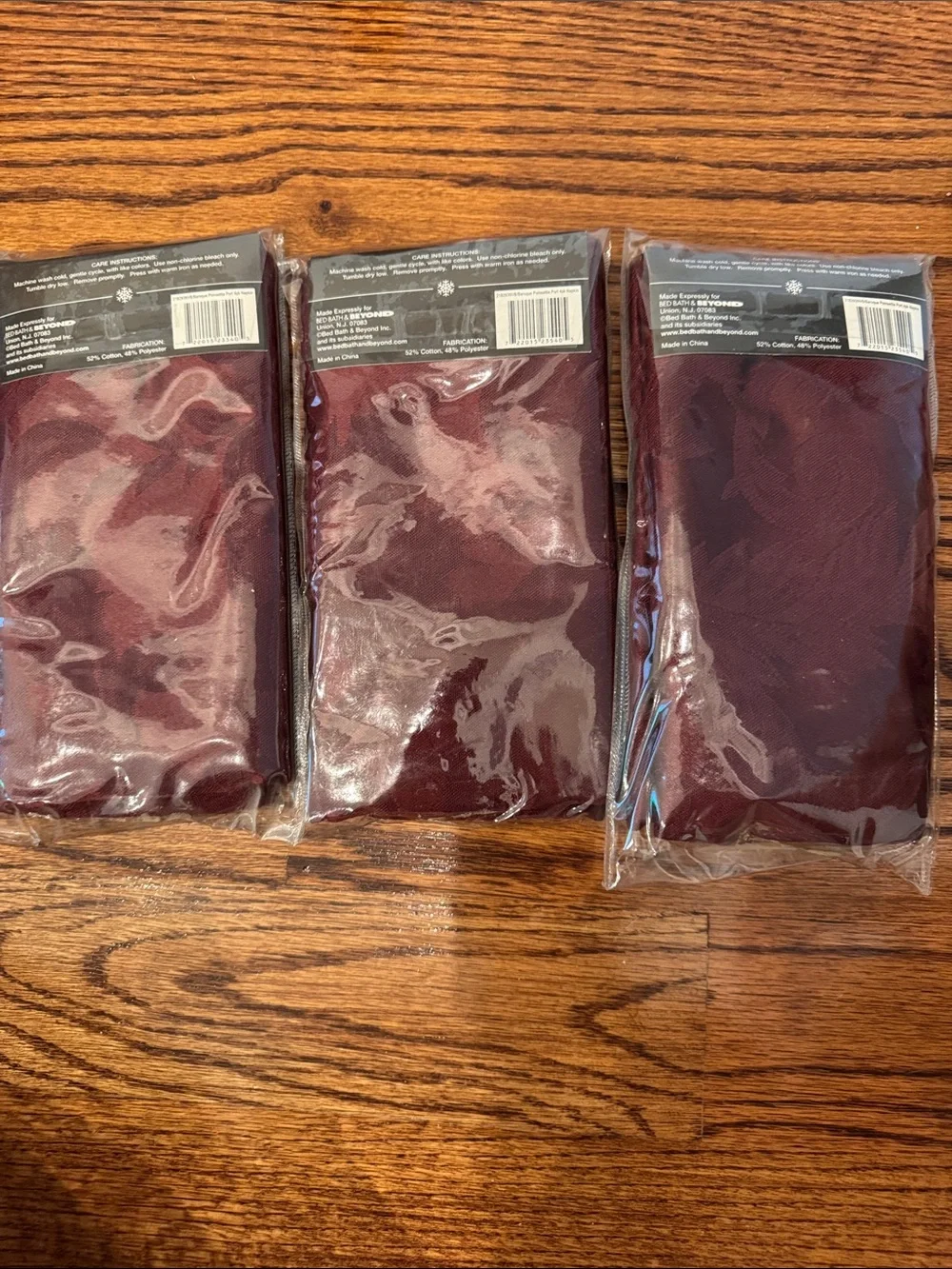 Burgundy Cloth Napkins - Set of 4